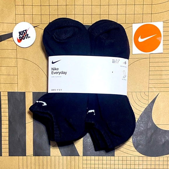 Nike dri fit cushioned no show ankle socks 6 pack 6 pairs - Picture 3 of 9